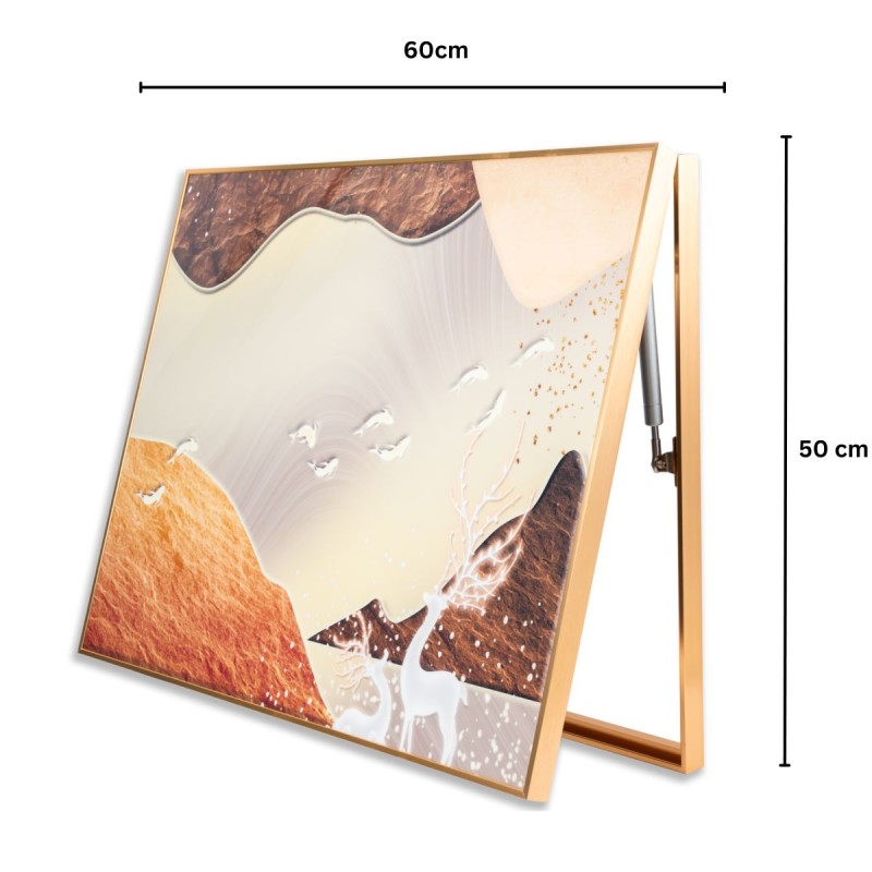 Capac tablou pentru contor electric, Naimeed D7280, mascare tablou electric, design modern si elegant, 50x60x4cm, rama aurie Capac tablou pentru contor electric, Naimeed D7280, mascare tablou electric, design modern si elegant, 50x60x4cm, rama aurie