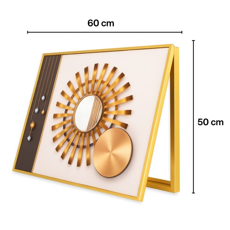 Capac tablou pentru contor electric, Naimeed D7281, mascare tablou electric, design modern si elegant, 50x60x4 cm, rama aurie Capac tablou pentru contor electric, Naimeed D7281, mascare tablou electric, design modern si elegant, 50x60x4 cm, rama aurie