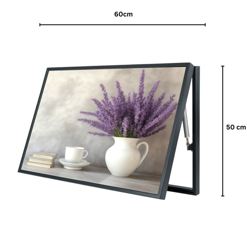 Capac tablou pentru contor electric, Naimeed D7282, mascare tablou electric, design modern si elegant, 50x60x4 cm, rama neagra Capac tablou pentru contor electric, Naimeed D7282, mascare tablou electric, design modern si elegant, 50x60x4 cm, rama neagra