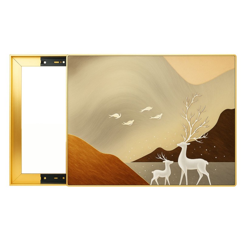 Capac tablou pentru contor electric, Naimeed D7286, mascare tablou electric, design modern si elegant, 30x40x2.8cm, rama aurie Capac tablou pentru contor electric, Naimeed D7286, mascare tablou electric, design modern si elegant, 30x40x2.8cm, rama aurie