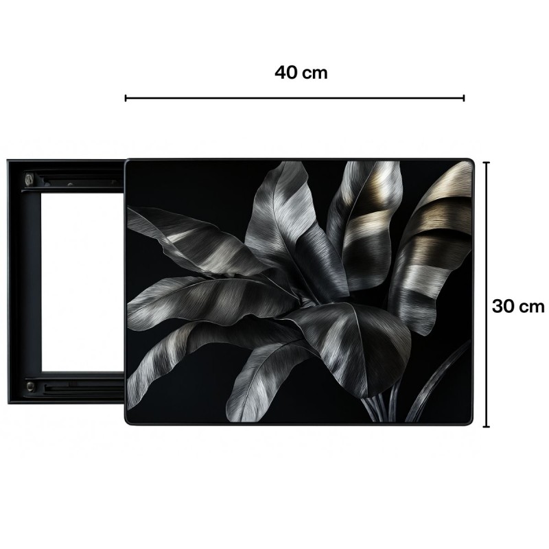 Capac tablou pentru contor electric, Naimeed D7289, mascare tablou electric, design modern si elegant, 30x40x2.8cm, rama neagra Capac tablou pentru contor electric, Naimeed D7289, mascare tablou electric, design modern si elegant, 30x40x2.8cm, rama neagra