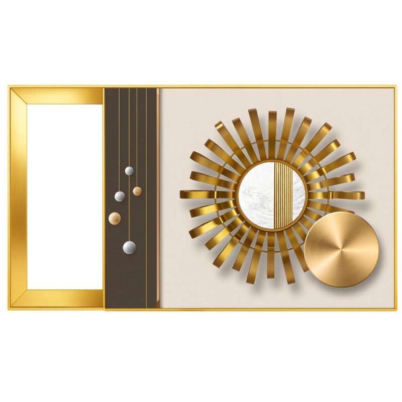 Capac tablou pentru contor electric, Naimeed D7292, mascare tablou electric, design modern si elegant, 40x50x2.8 cm, rama aurie Capac tablou pentru contor electric, Naimeed D7292, mascare tablou electric, design modern si elegant, 40x50x2.8 cm, rama aurie