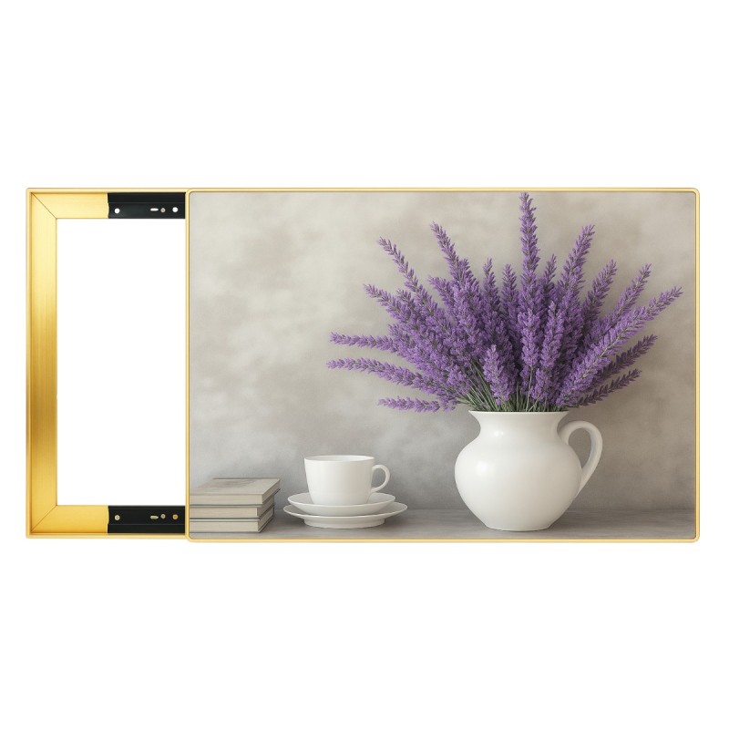 Capac tablou pentru contor electric, Naimeed D7293, mascare tablou electric, design modern si elegant, 40x50x2.8 cm, rama aurie Capac tablou pentru contor electric, Naimeed D7293, mascare tablou electric, design modern si elegant, 40x50x2.8 cm, rama aurie