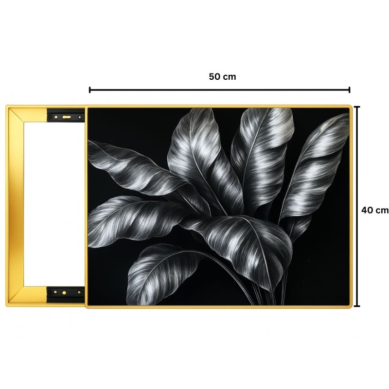 Capac tablou pentru contor electric, Naimeed D7294, mascare tablou electric, design modern si elegant, 40x50x2.8 cm, rama aurie Capac tablou pentru contor electric, Naimeed D7294, mascare tablou electric, design modern si elegant, 40x50x2.8 cm, rama aurie