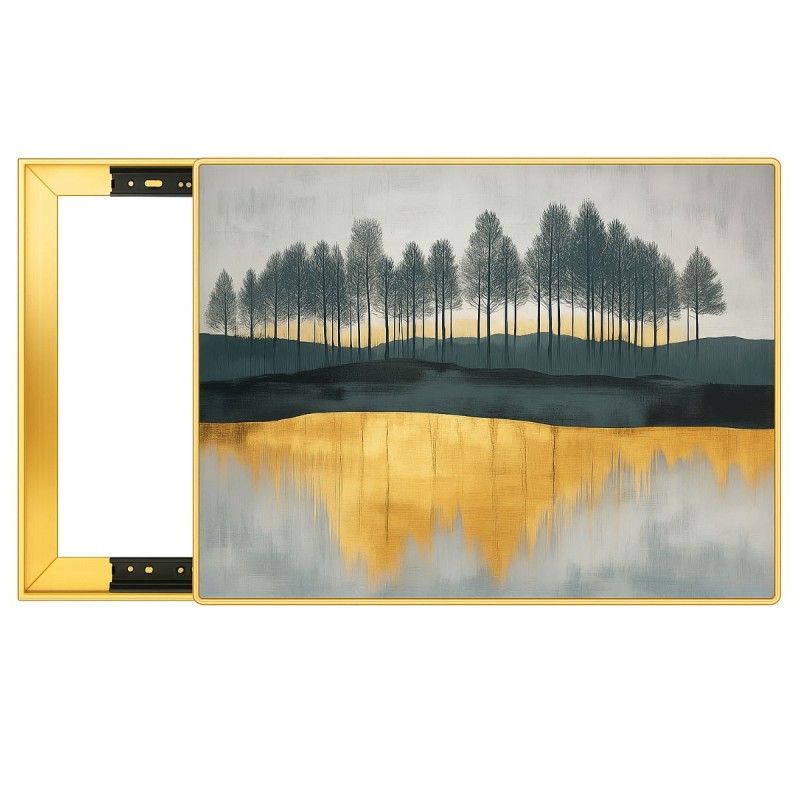 Capac tablou pentru contor electric, Naimeed D7295, mascare tablou electric, design modern si elegant, 40x50x2.8 cm, rama aurie Capac tablou pentru contor electric, Naimeed D7295, mascare tablou electric, design modern si elegant, 40x50x2.8 cm, rama aurie