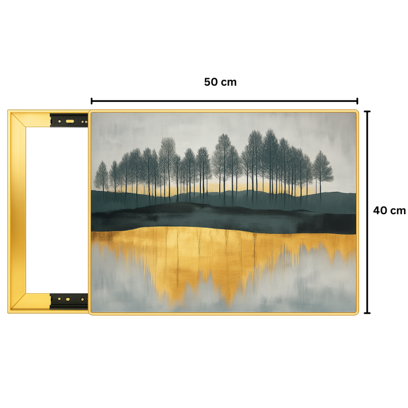 Capac tablou pentru contor electric, Naimeed D7295, mascare tablou electric, design modern si elegant, 40x50x2.8 cm, rama aurie Capac tablou pentru contor electric, Naimeed D7295, mascare tablou electric, design modern si elegant, 40x50x2.8 cm, rama aurie