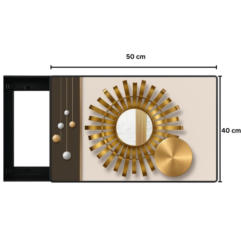 Capac tablou pentru contor electric, Naimeed D7297, mascare tablou electric, design modern si elegant, 40x50x2.8 cm, rama neagra Capac tablou pentru contor electric, Naimeed D7297, mascare tablou electric, design modern si elegant, 40x50x2.8 cm, rama neagra