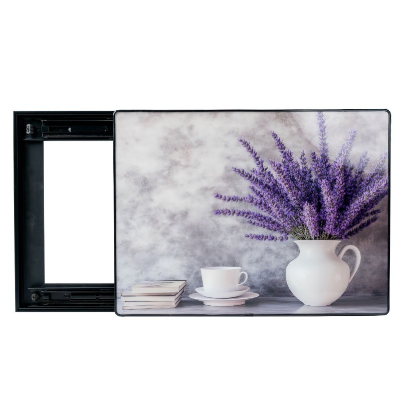 Capac tablou pentru contor electric, Naimeed D7298, mascare tablou electric, design modern si elegant, 40x50x2.8 cm, rama neagra Capac tablou pentru contor electric, Naimeed D7298, mascare tablou electric, design modern si elegant, 40x50x2.8 cm, rama neagra
