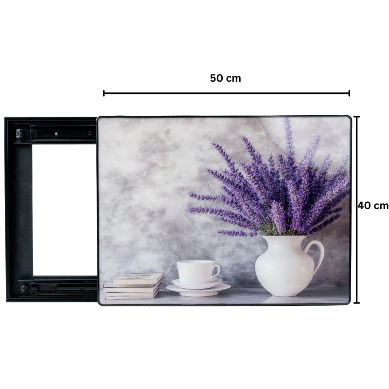 Capac tablou pentru contor electric, Naimeed D7298, mascare tablou electric, design modern si elegant, 40x50x2.8 cm, rama neagra Capac tablou pentru contor electric, Naimeed D7298, mascare tablou electric, design modern si elegant, 40x50x2.8 cm, rama neagra