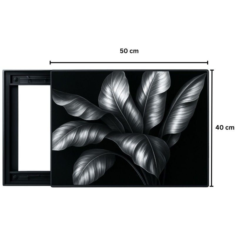 Capac tablou pentru contor electric, Naimeed D7299, mascare tablou electric, design modern si elegant, 40x50x2.8 cm, rama neagra Capac tablou pentru contor electric, Naimeed D7299, mascare tablou electric, design modern si elegant, 40x50x2.8 cm, rama neagra