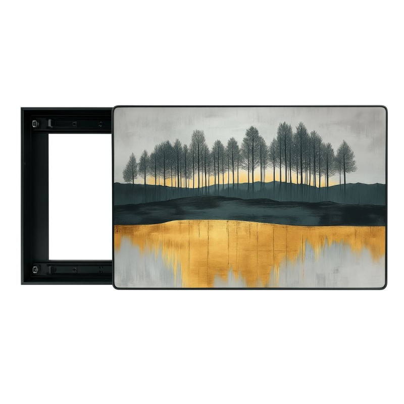 Capac tablou pentru contor electric, Naimeed D7300, mascare tablou electric, design modern si elegant, 40x50x2.8 cm, rama neagra Capac tablou pentru contor electric, Naimeed D7300, mascare tablou electric, design modern si elegant, 40x50x2.8 cm, rama neagra