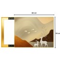 Capac tablou pentru contor electric, Naimeed D7302, mascare tablou electric, design modern si elegant, 50x60x2.8 cm, rama aurie Capac tablou pentru contor electric, Naimeed D7302, mascare tablou electric, design modern si elegant, 50x60x2.8 cm, rama aurie