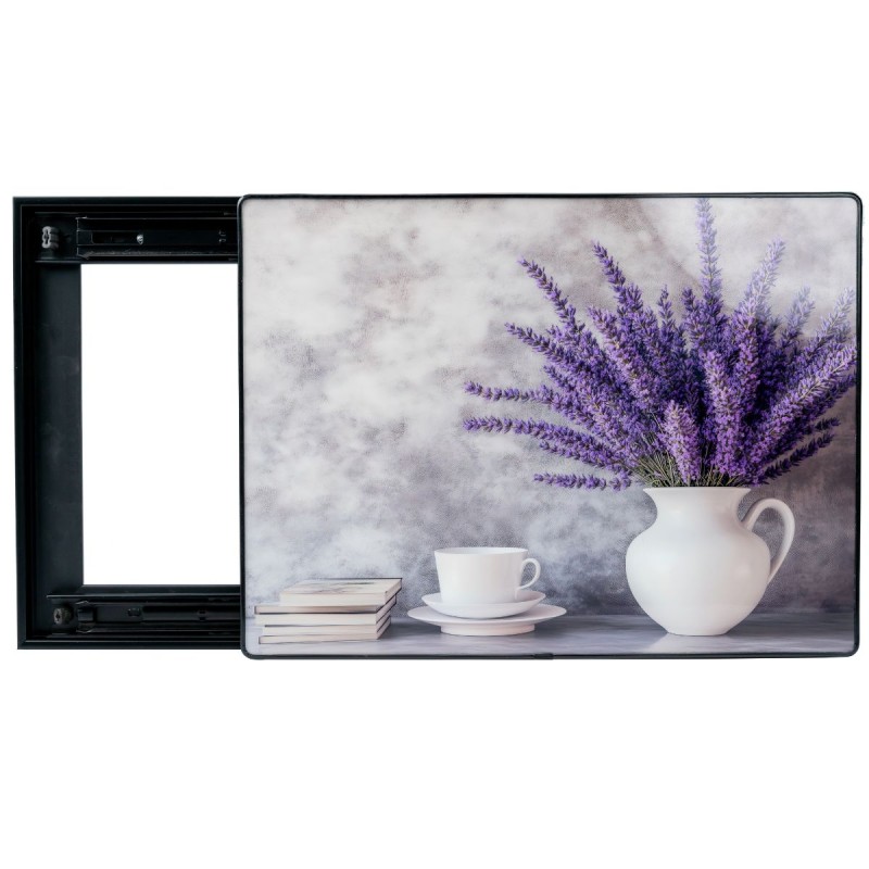 Capac tablou pentru contor electric, Naimeed D7304, mascare tablou electric, design modern si elegant, 50x60x2.8 cm, rama neagra Capac tablou pentru contor electric, Naimeed D7304, mascare tablou electric, design modern si elegant, 50x60x2.8 cm, rama neagra