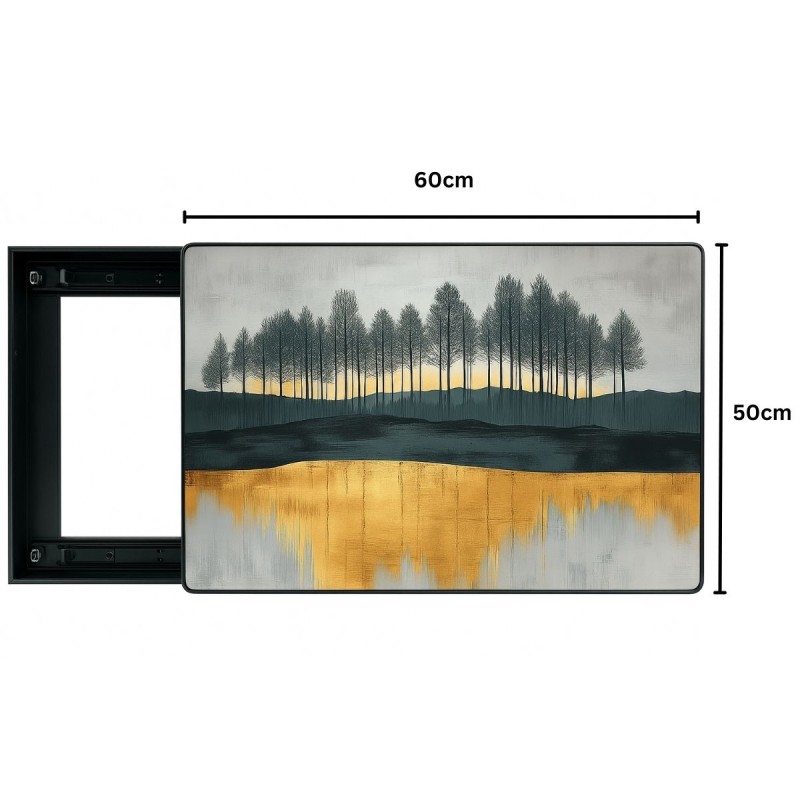 Capac tablou pentru contor electric, Naimeed D7306, mascare tablou electric, design modern si elegant, 50x60x2.8 cm, rama neagra Capac tablou pentru contor electric, Naimeed D7306, mascare tablou electric, design modern si elegant, 50x60x2.8 cm, rama neagra