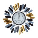 Ceas de perete, stil elegant, Metal, mecanism Silentios, D4161, 60 cm, Multicolor
