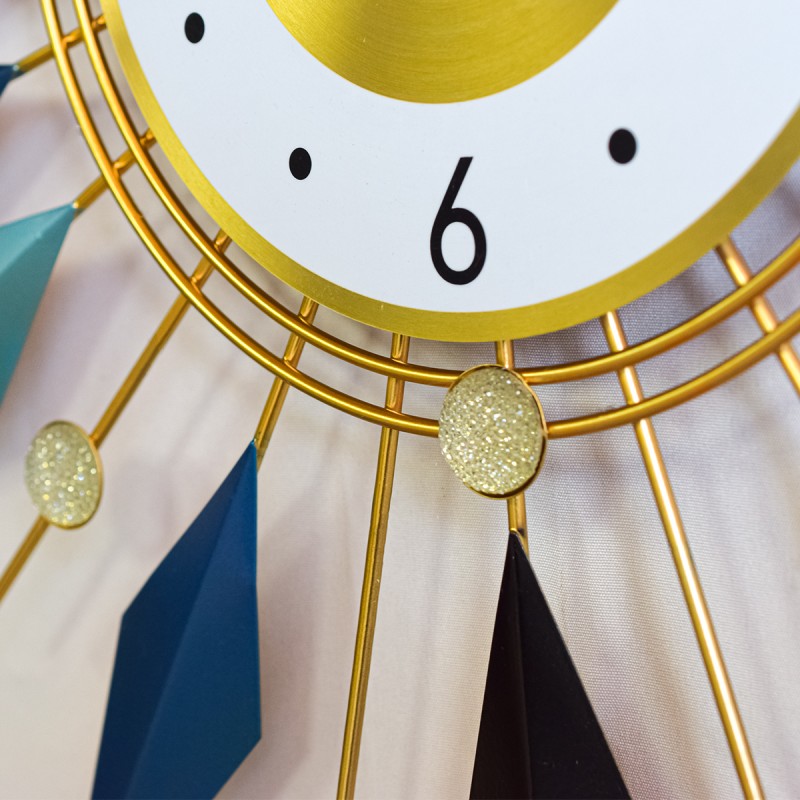 Ceas de perete, stil elegant, Metal, mecanism Silentios, D4168, 60 cm, Multicolor Ceas de perete, stil elegant, Metal, mecanism Silentios, D4168, 60 cm, Multicolor