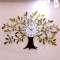 Ceas de perete, stil elegant, Metal, mecanism Silentios, D4188, 68*102 cm, Multicolor