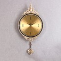 Ceas de perete cu pendul, stil elegant, Metal, mecanism Silentios, D4206, 32*66 cm, Auriu