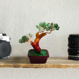 Copacel Feng Shui cu Pietre de Aventurin, Suport Ceramic, Naimeed, D3011VR, Inaltime 8cm Copacel Feng Shui cu Pietre de Aventurin, Suport Ceramic, Naimeed, D3011VR, Inaltime 8cm