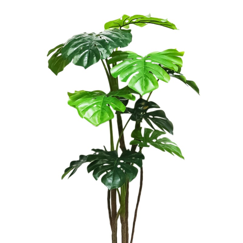 Copac artificial 12 frunze, Monstera fara ghiveci D3064, verde, 140 cm