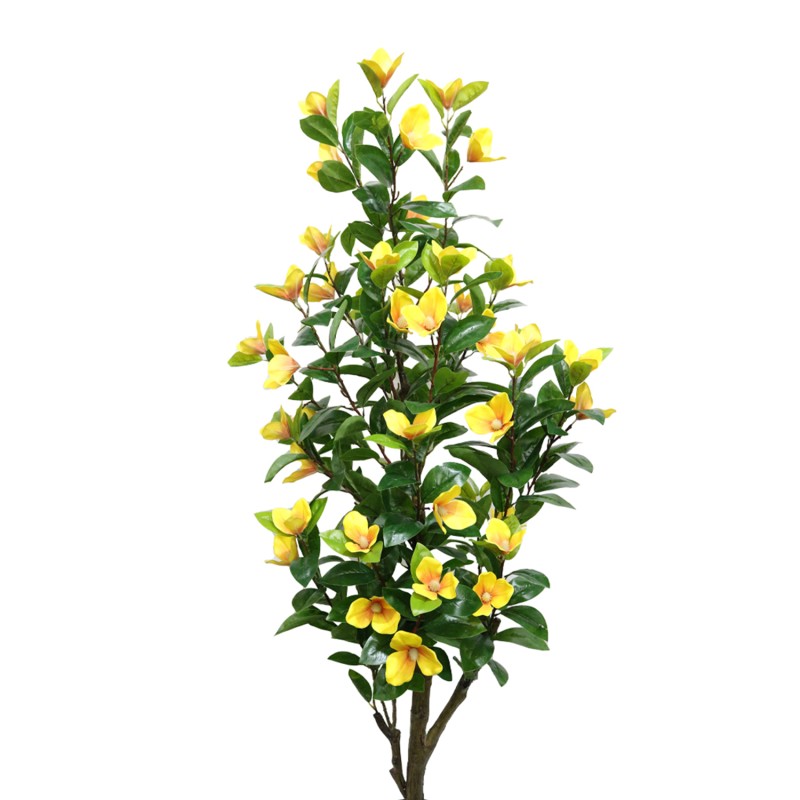 Copac artificial, Camelie fara ghiveci D3068, galben, 180 cm