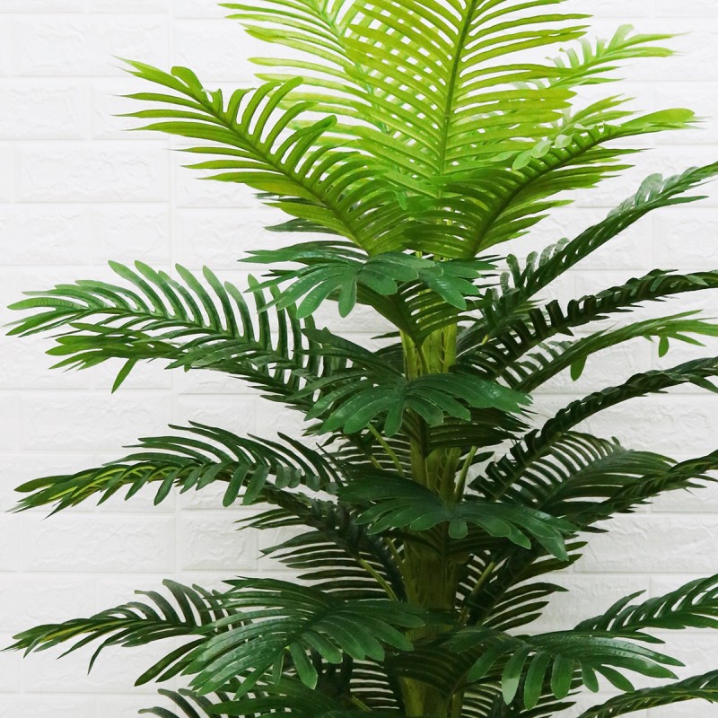 Planta artificiala, Palmier Areca fara ghiveci, 36 frunze, D4257, 150cm, verde