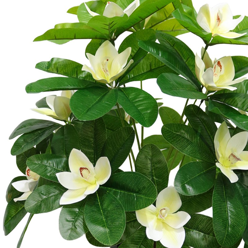 Planta artificiala, Cymbidium fara ghiveci, D4258, 60cm, verde/alb