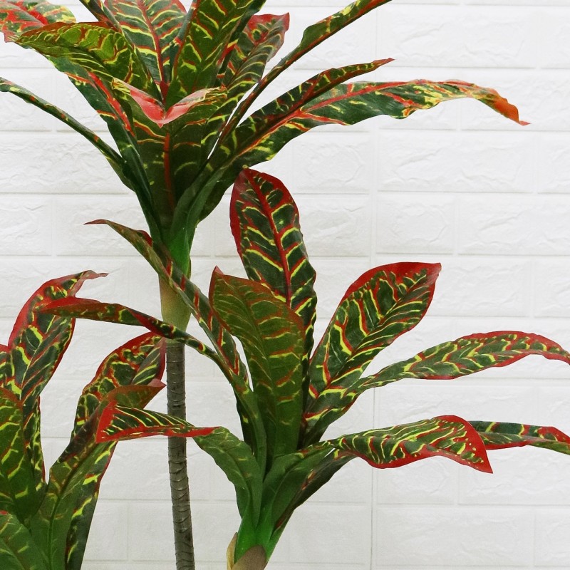 Planta artificiala, Dracaena fara ghiveci, D4266, 140cm, verde/rosu Planta artificiala, Dracaena fara ghiveci, D4266, 140cm, verde/rosu