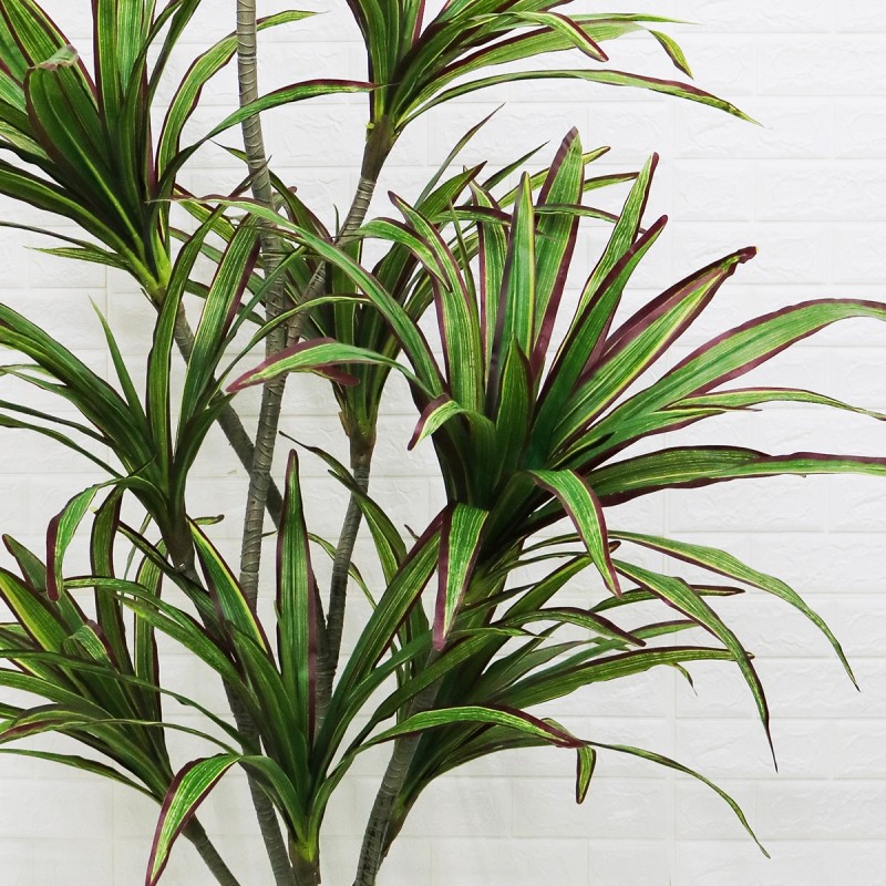Planta artificiala, Dracaena fara ghiveci, D4277, 204cm, verde/rosu Planta artificiala, Dracaena fara ghiveci, D4277, 204cm, verde/rosu