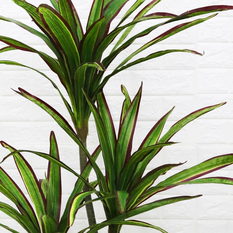 Planta artificiala, Dracaena fara ghiveci, D4278, 140cm, verde/rosu Planta artificiala, Dracaena fara ghiveci, D4278, 140cm, verde/rosu