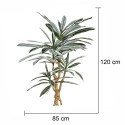 Planta artificiala, Dracaena fara ghiveci, Naimeed D5602, 120x85 cm Verde/Alb