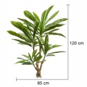 Planta artificiala, Dracaena fara ghiveci, Naimeed D5602, 120x85 cm, Verde