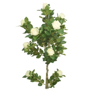 Copac artificial, Trandafir fara ghiveci, Naimeed D5611, 125x65 cm, Alb Copac artificial, Trandafir fara ghiveci, Naimeed D5611, 125x65 cm, Alb
