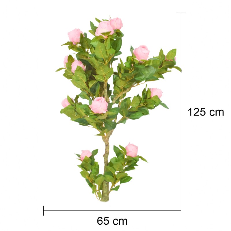 Copac artificial, Trandafir fara ghiveci, Naimeed D5611, 125x65 cm, Roz