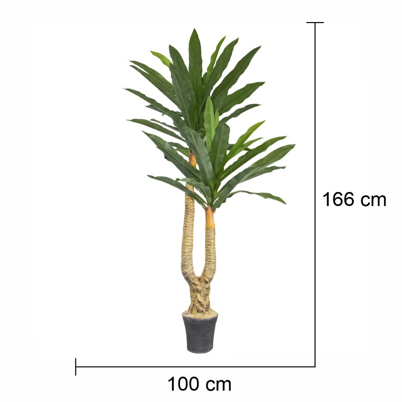 Copac artificial, Dracaena fara ghiveci, Naimeed D5612, 166x100 cm, Verde Copac artificial, Dracaena fara ghiveci, Naimeed D5612, 166x100 cm, Verde