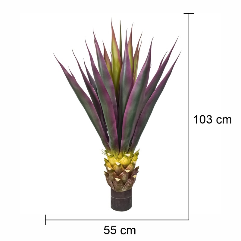 Copac artificial, Yucca Gloriosa fara ghiveci, Naimeed D5626, 103x55 cm, Rosu