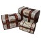 Set 3 cutii depozitare tip cufar, Naimeed D170SET, Lemn, Visiniu
