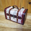 Cutie depozitare tip cufar, Naimeed D17122, 22x13x13 cm, Lemn, Visiniu Cutie depozitare tip cufar, Naimeed D17122, 22x13x13 cm, Lemn, Visiniu