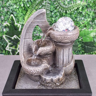 Fantana arteziana, Feng Shui, LED, pompa submersibila, Naimeed D5054, 23x18x29cm Fantana arteziana, Feng Shui, LED, pompa submersibila, Naimeed D5054, 23x18x29cm