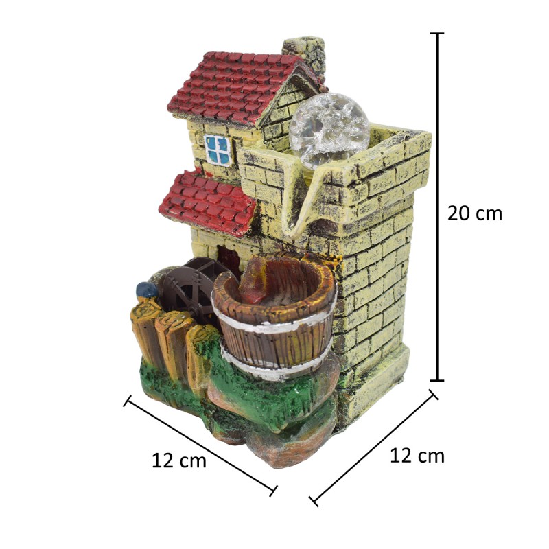 Fantana arteziana, LED, pompa submersibila, Naimeed D5089, 12x12x20cm Fantana arteziana, LED, pompa submersibila, Naimeed D5089, 12x12x20cm