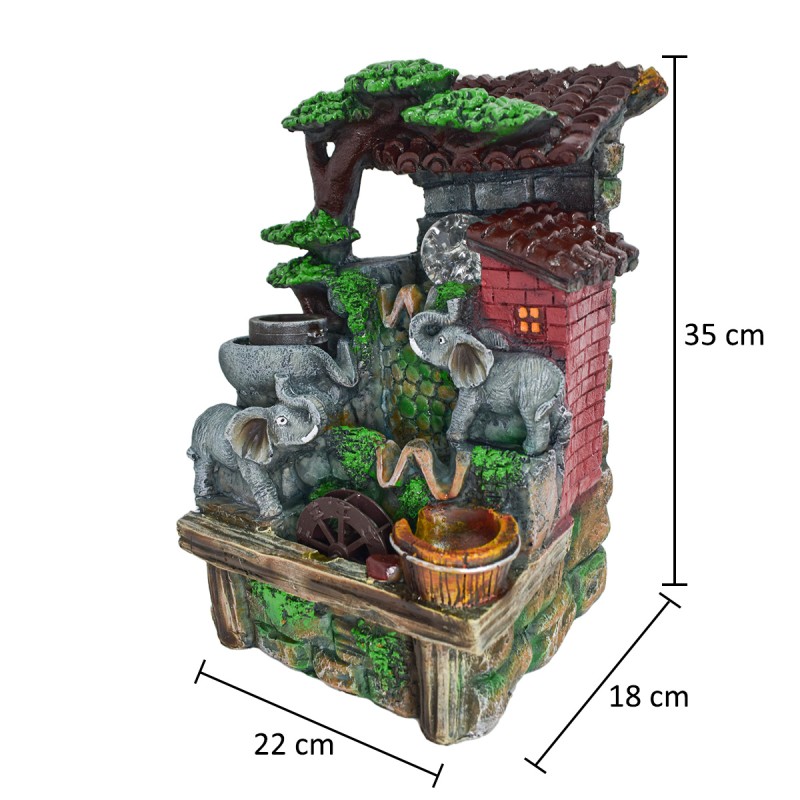 Fantana arteziana, LED, pompa submersibila, Naimeed D5113, 22x18x35cm Fantana arteziana, LED, pompa submersibila, Naimeed D5113, 22x18x35cm