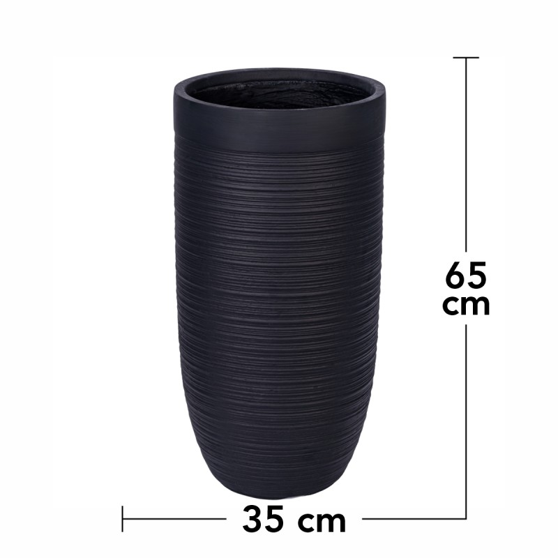 Ghiveci ecologic, Eco-friendly, Naimeed D6339, Mediu, din materiale minerale, Negru, 65x35x35cm Ghiveci ecologic, Eco-friendly, Naimeed D6339, Mediu, din materiale minerale, Negru, 65x35x35cm
