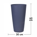 Ghiveci ecologic, Eco-friendly, Naimeed D6341, Mic, din materiale minerale, Gri, 60x30x30cm