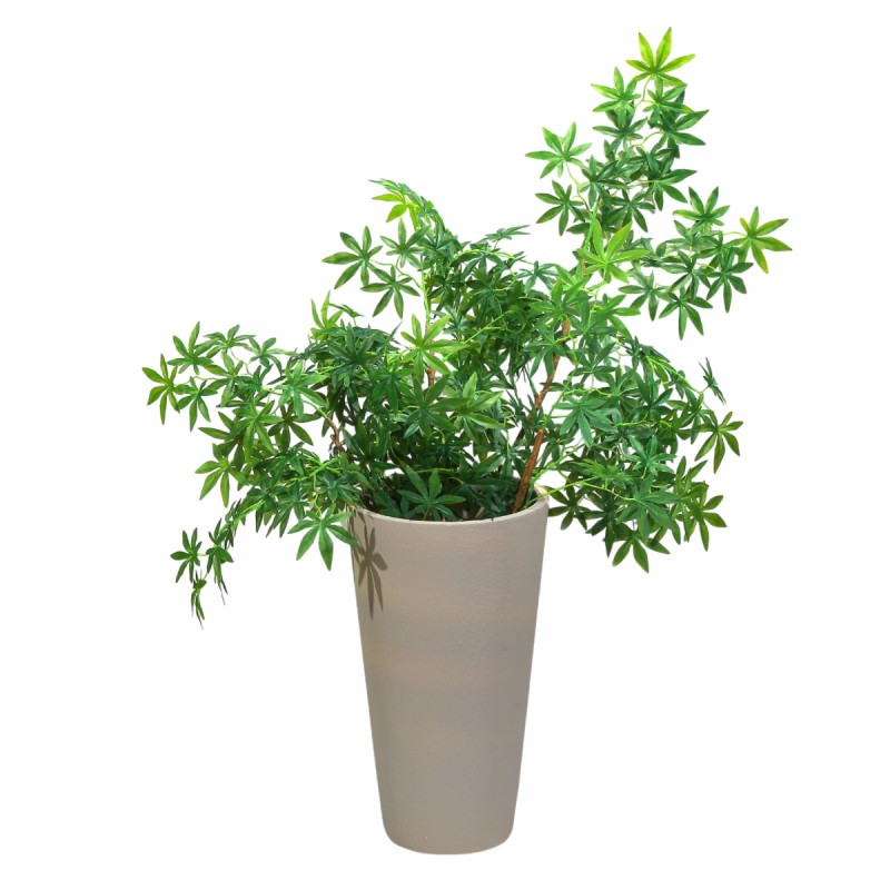 Ghiveci ecologic, Eco-friendly, Naimeed D6342, Mic, din materiale minerale, Crem, 60x30x30cm