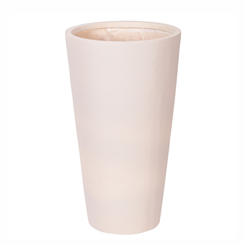 Ghiveci ecologic, Eco-friendly, Naimeed D6342, Mic, din materiale minerale, Crem, 60x30x30cm
