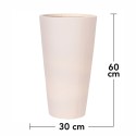 Ghiveci ecologic, Eco-friendly, Naimeed D6342, Mic, din materiale minerale, Crem, 60x30x30cm