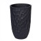 Ghiveci ecologic, Eco-friendly, Naimeed D6343, Mediu, din materiale minerale, Negru, 56x36x36cm