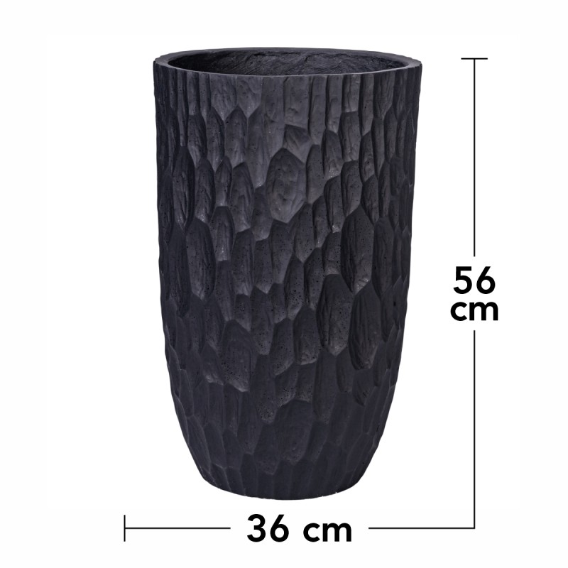 Ghiveci ecologic, Eco-friendly, Naimeed D6343, Mediu, din materiale minerale, Negru, 56x36x36cm Ghiveci ecologic, Eco-friendly, Naimeed D6343, Mediu, din materiale minerale, Negru, 56x36x36cm