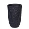 Ghiveci ecologic, Eco-friendly, Naimeed D6343, Mic, din materiale minerale, Negru, 48x30x30cm