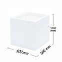 Ghiveci ecologic, Eco-friendly, Naimeed D6346, Mare, din materiale minerale, Alb, 50x50x50cm Ghiveci ecologic, Eco-friendly, Naimeed D6346, Mare, din materiale minerale, Alb, 50x50x50cm